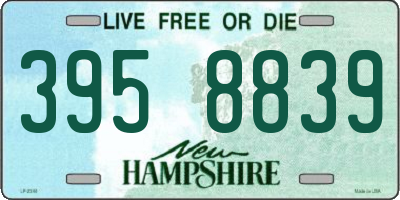NH license plate 3958839