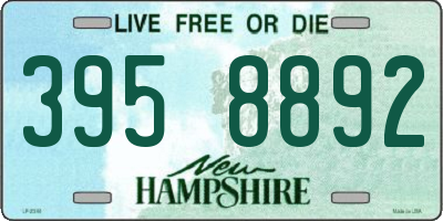 NH license plate 3958892