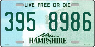 NH license plate 3958986