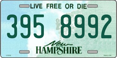 NH license plate 3958992