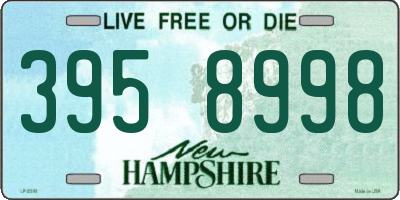 NH license plate 3958998