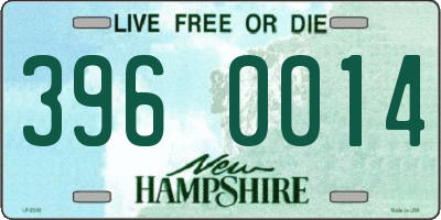 NH license plate 3960014