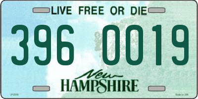 NH license plate 3960019