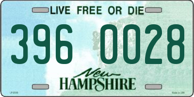 NH license plate 3960028