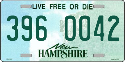 NH license plate 3960042