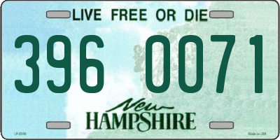 NH license plate 3960071