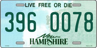 NH license plate 3960078