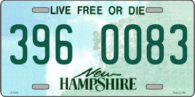NH license plate 3960083