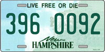 NH license plate 3960092
