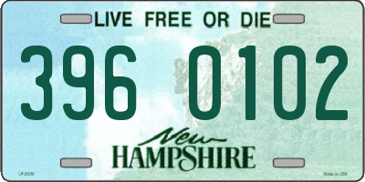 NH license plate 3960102