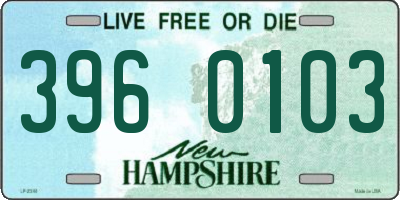 NH license plate 3960103