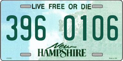 NH license plate 3960106