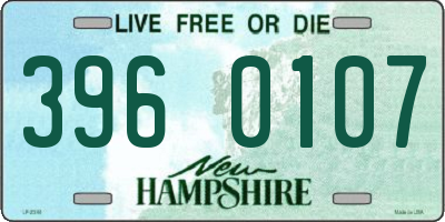 NH license plate 3960107