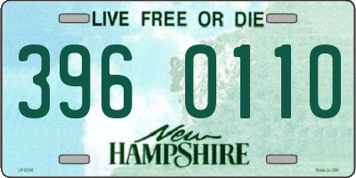 NH license plate 3960110