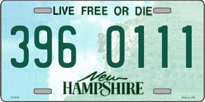 NH license plate 3960111