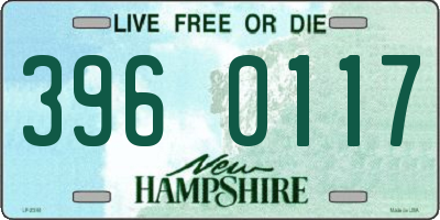 NH license plate 3960117