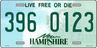 NH license plate 3960123