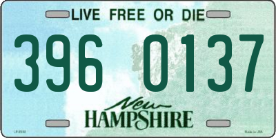 NH license plate 3960137