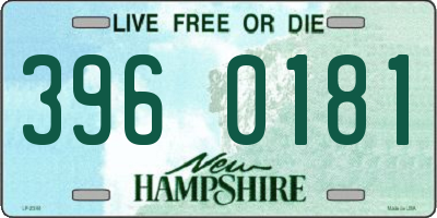 NH license plate 3960181