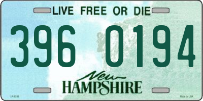 NH license plate 3960194