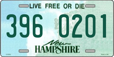 NH license plate 3960201