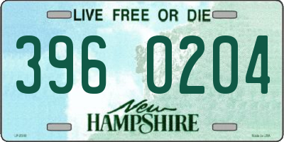 NH license plate 3960204