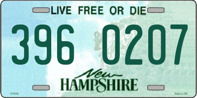 NH license plate 3960207