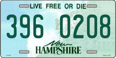 NH license plate 3960208