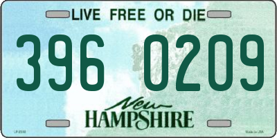 NH license plate 3960209