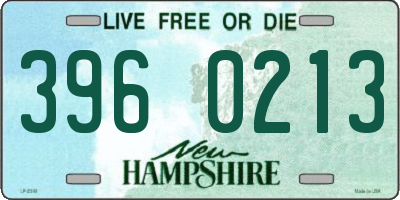 NH license plate 3960213