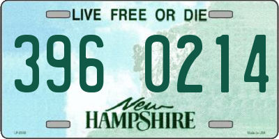 NH license plate 3960214