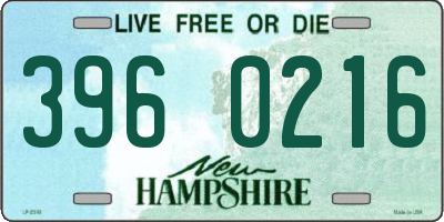 NH license plate 3960216