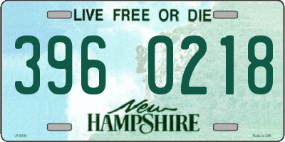 NH license plate 3960218