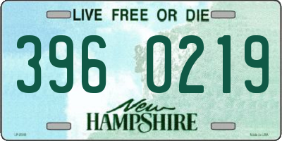 NH license plate 3960219