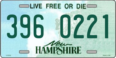 NH license plate 3960221