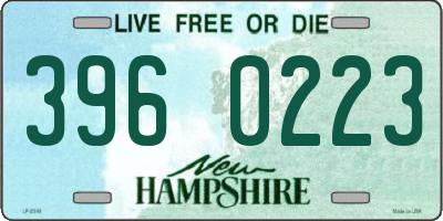 NH license plate 3960223