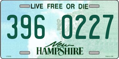 NH license plate 3960227