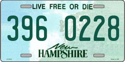 NH license plate 3960228