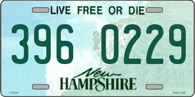 NH license plate 3960229