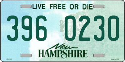 NH license plate 3960230