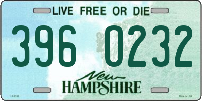 NH license plate 3960232