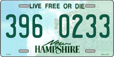 NH license plate 3960233