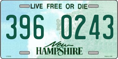 NH license plate 3960243