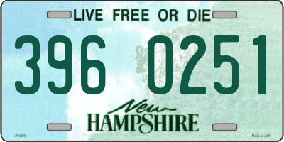 NH license plate 3960251