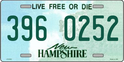 NH license plate 3960252