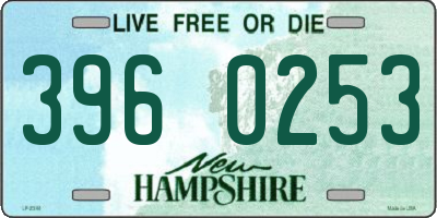 NH license plate 3960253