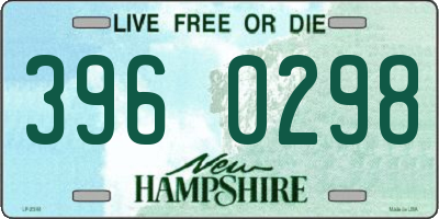 NH license plate 3960298