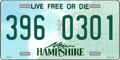 NH license plate 3960301