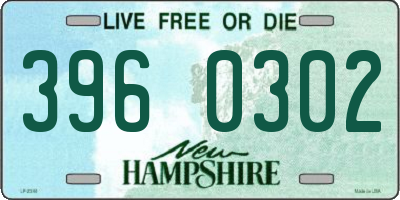 NH license plate 3960302