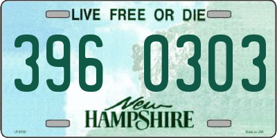 NH license plate 3960303